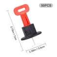 thumbnail image 2 of AURARMLET 50pcs Manual Tile Leveling Tool Red PP for Professionals in Balcony Tiling, 2 of 5
