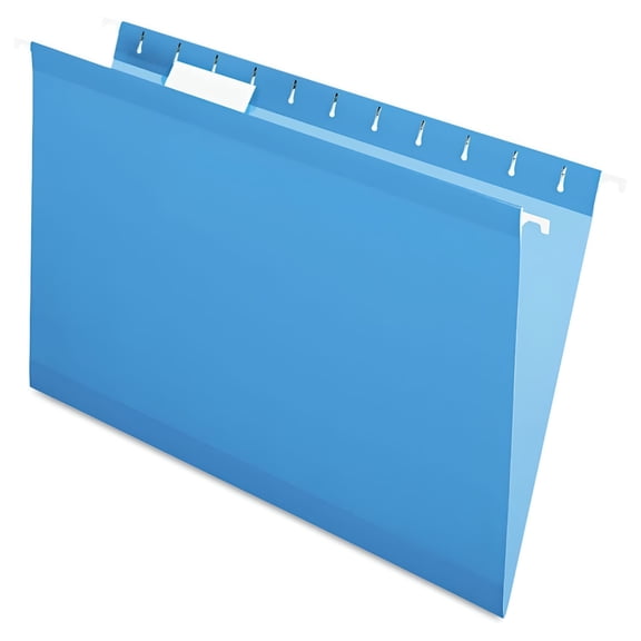 CCOCC 2026 New Reinforced Hanging File Folders,Letter Size,Blue,1/5 Cut,25/Bx for Organizing,Filing,Office,Paperwork,Document Storage
