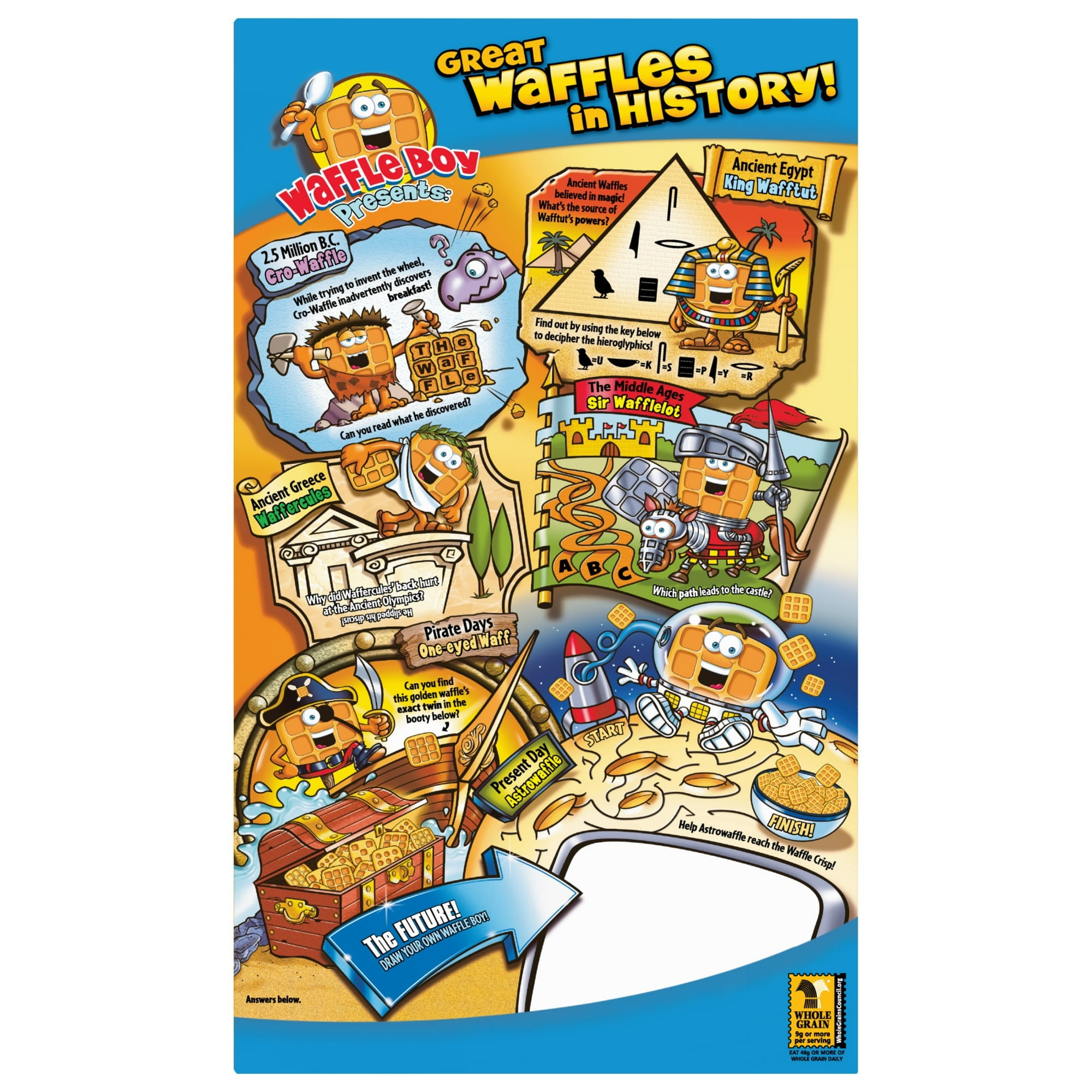 Post Waffle Crisp Breakfast Cereal, Sweetened Waffle Shaped Cereal, Crunchy 20 oz (Pack 4)