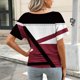 thumbnail image 3 of Blusas de Manga Corta Casuales para las Mujeres Imprimir V-Cuello Suéter Blusa de Poliéster Sudadera de Moda, Top de las Señoras para Invierno Primavera Uso Diario, 3 of 6