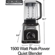 Hamilton Beach Professional 1500 W Blender, Quiet Shield, 32 oz Capacity - 58870