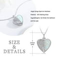 thumbnail image 6 of Midir&Etain Angel Wings Urn Necklace for Women Men 925 Sterling Silver Opal Angel Wing Heart Urn Pendant Necklace for Ashes Cremation Jewelry, 6 of 7