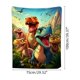 thumbnail image 3 of Cartoons Dinosaur Print Flannel Fleece Throw Blanket Soft Cozy Decorative Blanket For Home Bedroom Sofa, 3 of 6