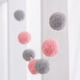 thumbnail image 3 of Bolas de pompones surtidos de 2M para manualidades creativas de bricolaje decoraciones colgantes (rosa gris), 3 of 7
