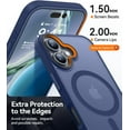 thumbnail image 4 of Entronix Heavy Duty Case For iPhone 16 Plus, Translucent Matte Back, Magnetic Sturdy Case, Navy, 4 of 5