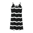 thumbnail image 4 of bnaln Ladies Dresses Womens Summer Beach Sundress Cover Ups Striped Printed Above the Knee Dresses Athletic Casual Short Tank Dress Tshirts Dresses Sleeveless Mini Dress, 4 of 5