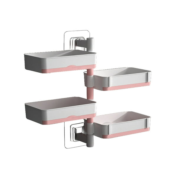 Clearance Cleaning Supplies under $10,360° Rotating Multifunctional Soap Dish Punch-Free Strong Holder Bathroom Drainage Storage Rack Storage Box