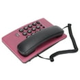 thumbnail image 4 of Teléfono fijo multifuncional KXT504 con cable y sin batería, con auricular magnético doble para oficina, hotel (rojo rosa), 4 of 12