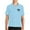 Blue, variant on Boys And Girls New Coconut Tree Shirt 2D Personalized Printing Lapel Short Sleeves For Middle And Large Children Breathable Comfortable And Casual