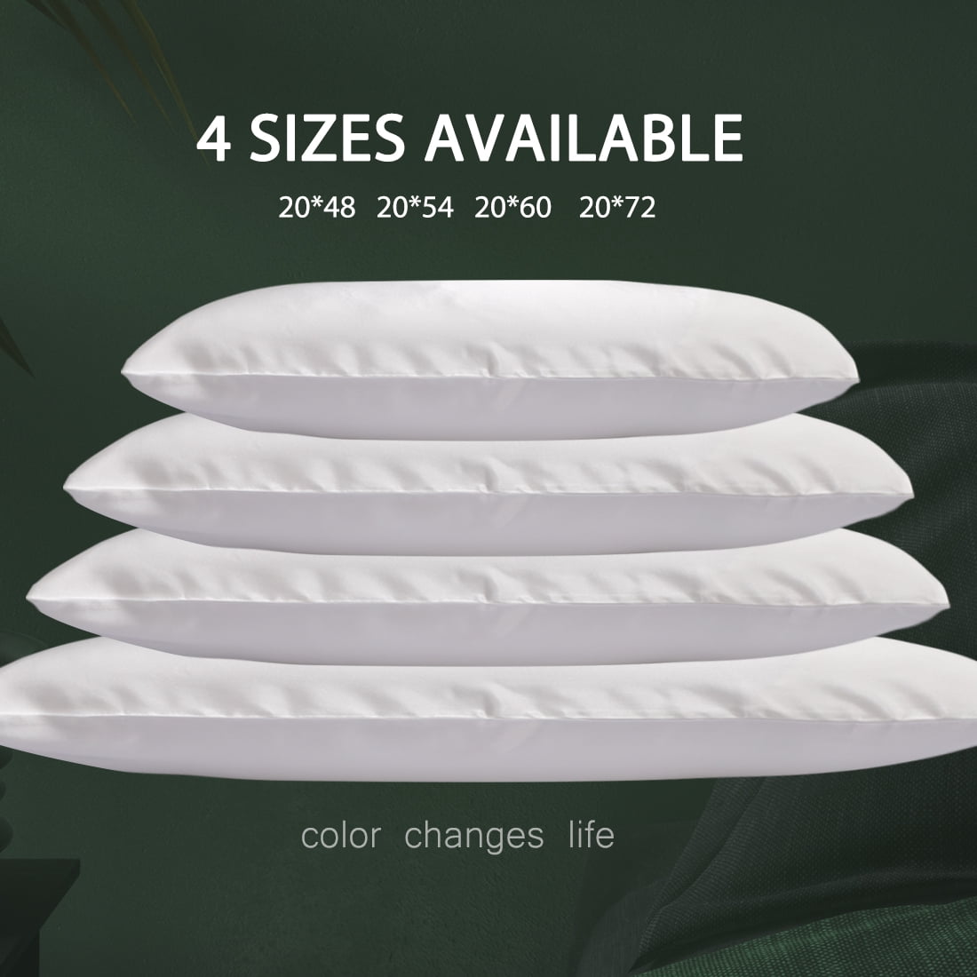 Unique Bargains Cotton Zippered Body Pillowcase Pillow Cover Pink 20" x 54"