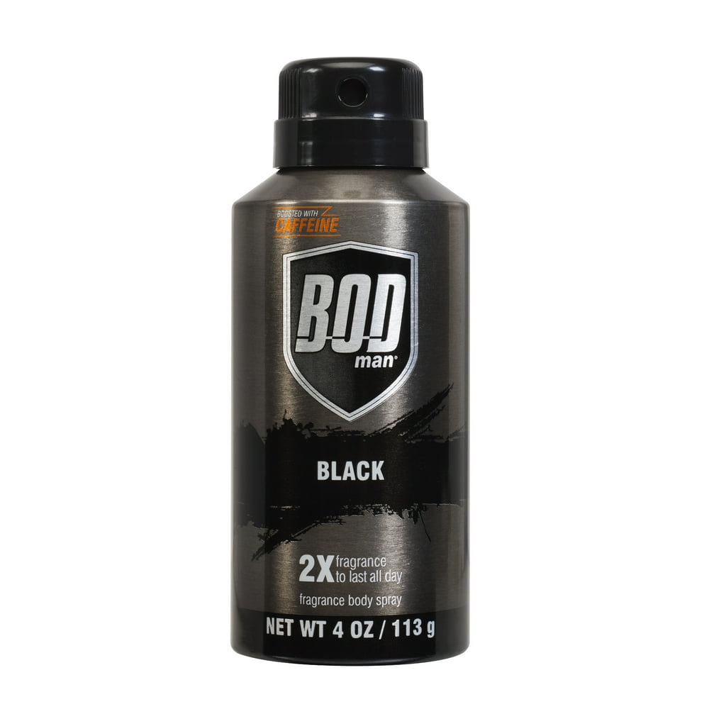 Bod Man Black Aerosol Deo Body Spray, 4 oz