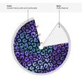 thumbnail image 5 of Christmas Tree Skirt, Stripe Purple Leopard Print Christmas Tree Decorations Indoor, Tree Skirts Mat With Tassel Trim for Halloween New Year Holiday Christmas Party Decor 30 Inches, 5 of 7