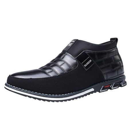 

Mackneog Style Men s Breathable Comfortable Business Slip On Work Leisure Hit Color Shoes Gift on Clearance