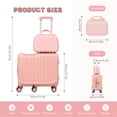 thumbnail image 4 of Plenkra 20 Inch Ride-On Luggage with Small Carry-On Suitcase, 6 Spinner Wheels & Retractable Handle, Hardshell Carry-On Suitcase for Smooth Rolling, Fun Scooter Suitcase for Travel, 4 of 8