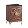 thumbnail image 1 of Pemberly Row 24" Solid Mango Wood Bathroom Vanity in Black/Walnut, 1 of 7