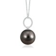 thumbnail image 2 of ANGARA Classic Tahitian Cultured Pearl Solitaire Pendant in Platinum for Women | June Birthstone, Birthday, Anniversary, Jewelry Gift for Women | Pearl Necklace, 2 of 5