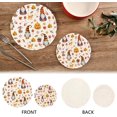 thumbnail image 4 of GZHJMY 2PCS Cute Gnomes and Pumpkins Leaves Trivets Pot Holders Set and Placemats Set, Hot Pads, Table Mats for Cooking and Baking, Cotton Braided Hot Pads, 7.09"+9.45", 4 of 7