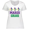 thumbnail image 3 of Inktastic Mardi Gras Fleur de Lis trio Women's Plus Size T-Shirt, 3 of 5