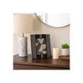 thumbnail image 2 of Picture Frame with Striped Design for Tabletop - Decorative Frame for Living Room, Bedroom, and Entryway Decor - Sleek Accent for Office Desk, Shelf, and Travel Photos Display - 10", Black & Ivory, 2 of 13