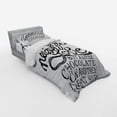 thumbnail image 3 of Ambesonne Black and White Bedding Set 4 Pcs, Word, Queen, White Black, 3 of 3