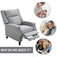 thumbnail image 3 of HOMCOM Reclining Manual Sofa Chair with 135 Degree Pushback, and Retractable Footrest, Grey, 3 of 9