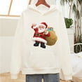 thumbnail image 2 of Fesfesfes Christmas Hooded Tops Hoodie Women Santa Claus Print Top Sweatshirt Long Sleeve Blouse or, 2 of 3