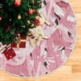 thumbnail image 5 of FMSHPON Pink Flamingos Xmas Christmas Tree Skirt Stand Mat for Holiday Party Decoration Indoor Outdoor 36 inches, 5 of 6