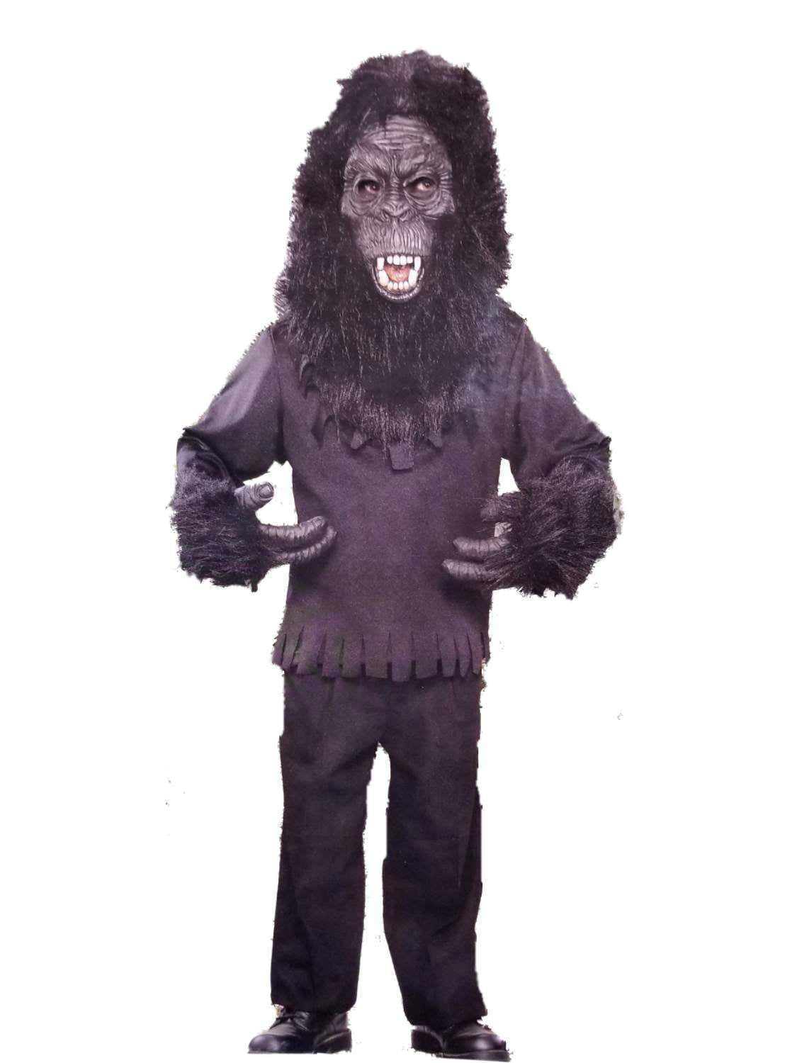 Gorilla Ape Masque Mains Feet Deluxe Halloween Costume Fancy Dress Party 
