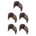 thumbnail image 2 of Sonducket 1 paquete de turbante africano con patrón de flores para la cabeza, cubierta para la cabeza con estampado de leopardo Type2 NO2, 2 of 6