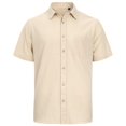 thumbnail image 4 of Yiaimeir ‌Cotton-Linen Beach Cardigan Summer Holiday Loose Button T-shirt, 4 of 5