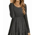 thumbnail image 4 of Women's Sweater Dress Fall Knit Crew neck Pullover Dresses Casual Long Sleeve High-elasticity base skirts for autumn and winter, 4 of 6