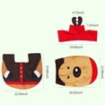 thumbnail image 3 of 3 uds tapa de inodoro de Navidad cubierta de tanque en forma de U juego de alfombras de baño suave a CACAGOO Alce, 3 of 7