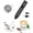 Black, variant on Milk Frother Handheld Rechargeable - Electric Matcha Whisk & Drink Mixer, Maker for Latte, Cappuccino, Bulletproof Coffee, Portable Stainless Steel Frother for , Office & Travel. (White)