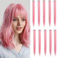 thumbnail image 1 of SUTENGDA 16 Pcs Extensions de Cheveux Colorés Bouclés Ondulés Clip Synthétique pour Filles Femmes Enfants Multi-Couleurs Fête Higfroshsights (Rouge), 1 of 6