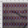 thumbnail image 2 of oneOone Georgette Viscose Fabric Peacock Block Print Sewing Fabric BTY 42 Inch Wide, 2 of 4