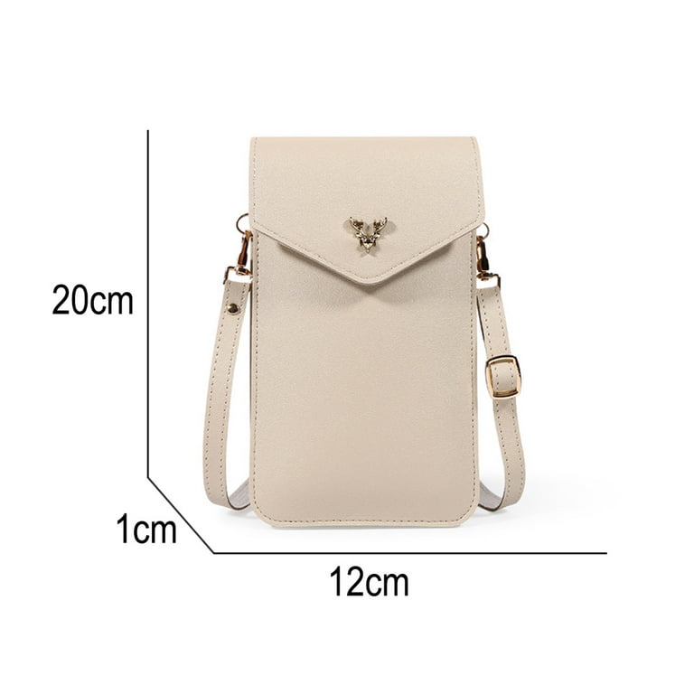 Cross Body Bag Purses for Women Light Weight, Small Purse PU  Leather,creamy-white