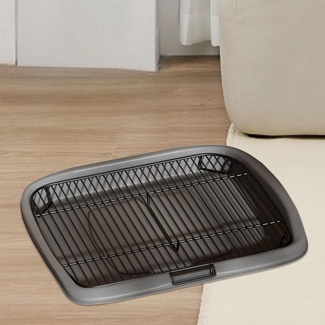 BELOVING Dog Toilet Keep Paws Floors Clean Training Pad Holder Portable Training Tray Gray XL