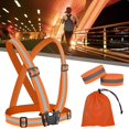 thumbnail image 1 of Chaleco reflectante para , correas reflectantes impermeables elásticas s para caminar de noche, , caminar, acampar, perros, camina naranja DYNWAVEMX Chaleco reflectante para correr, 1 of 8