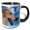 Black/White, variant on 3drose, Borzoi Portrait, 11oz Two-tone Yellow Mug