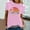 Pink, variant on Mingw Womens Tops Beach Tops Short Sleeve T Shirt for Women 2025 Country Graphic Tee Vintage Summer Blouses