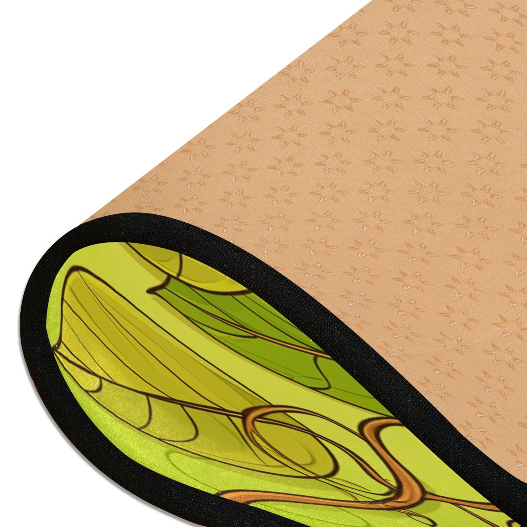 Yellow and Green Leaves 72x24" Runner Rug, Non-Slip Memory Foam Cushion, Anti-Crease for Hallways and Bedrooms