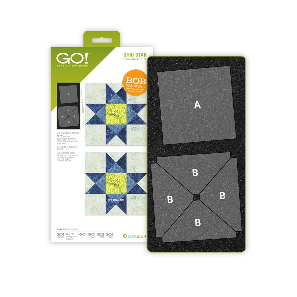 AccuQuilt GO! Fabric Cutting DiesOhio Star 12"  Walmart.com  Walmart.com