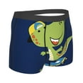 thumbnail image 3 of Fotbe Dino Playing Roller Skate Men’s Total Support Pouch Boxer Briefs, X-Temp Cooling, Moisture-Wicking Underwear, Regular, Long-leg and Trunk-Medium, 3 of 9
