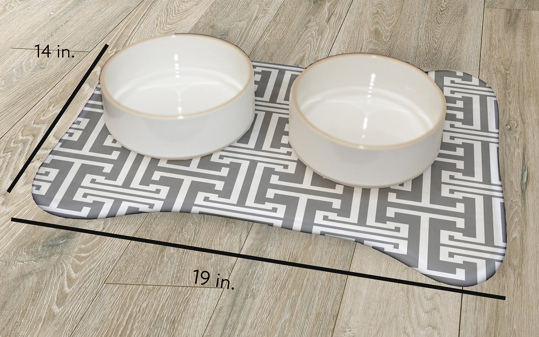 Simply Daisy Geometric Bone Shape Pet Feeding Mat for Dogs