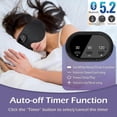 thumbnail image 2 of Auriculares inalámbricos para dormir con música en 3D y ruido blanco, Bluetooth 5.2, antifaz transpirable, apagado automático, altavoz estéreo HD ultrafino, color negro, 2 of 5