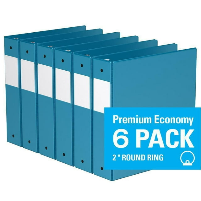 Davis Group, Premium Economy, Round Ring, Binder, 6 Pack, 2"