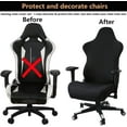 thumbnail image 3 of Office Chair Covers, Set of 4 Gaming Chair Cover, Stretchable Chair Cover with Armrest Covers / Chair Back Covers / Chair Seat Cover, Gamer Chair Cover of Computer Video Game Office, 3 of 8