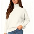 thumbnail image 5 of Women’s Cozy Knit Turtleneck Sweater | Soft Turtleneck Women Knit Sweater for Casual or Business Wear, 5 of 5