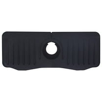 Lusizer Extended Kitchen Sink Splash Guard Pad | Thickened Faucet Protector Mat | Dishwasher Safe Splashproof Absorbent Pad (2-Pack)