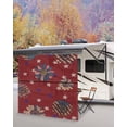 thumbnail image 5 of 4th of July RV Awning Sun Shade Screen 9'X7' Sunflower Mesh Sunscreen Star Red White and Blue Awning Shade Screen with Zipper UV Blocker Completed Kits Outdoor Canopy for RV Motorhome Camper Travel, 5 of 7